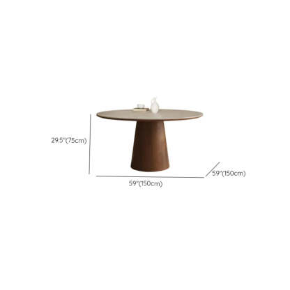Contemporary Lazy Susan Rotating Round Dining Table
