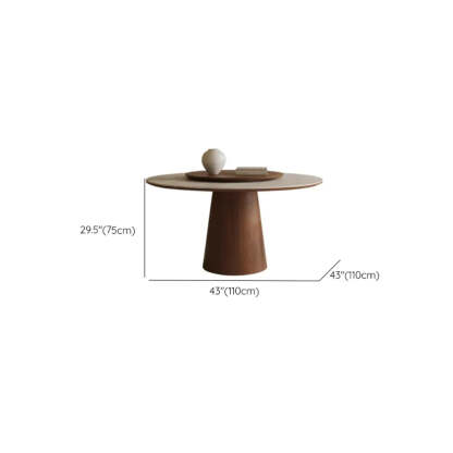 Contemporary Lazy Susan Rotating Round Dining Table