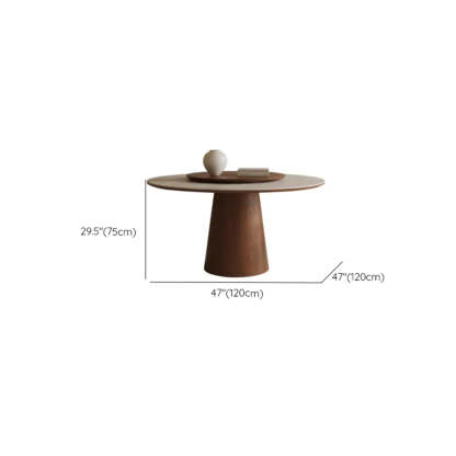 Contemporary Lazy Susan Rotating Round Dining Table