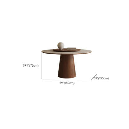 Contemporary Lazy Susan Rotating Round Dining Table