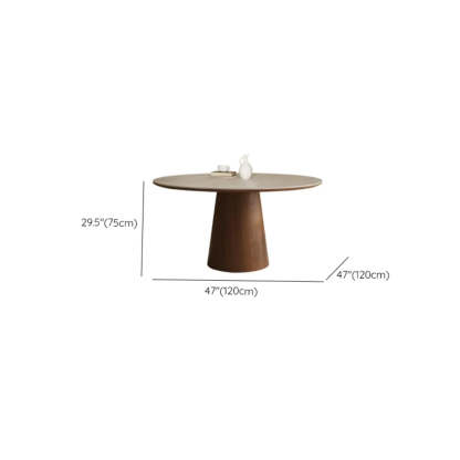 Contemporary Lazy Susan Rotating Round Dining Table
