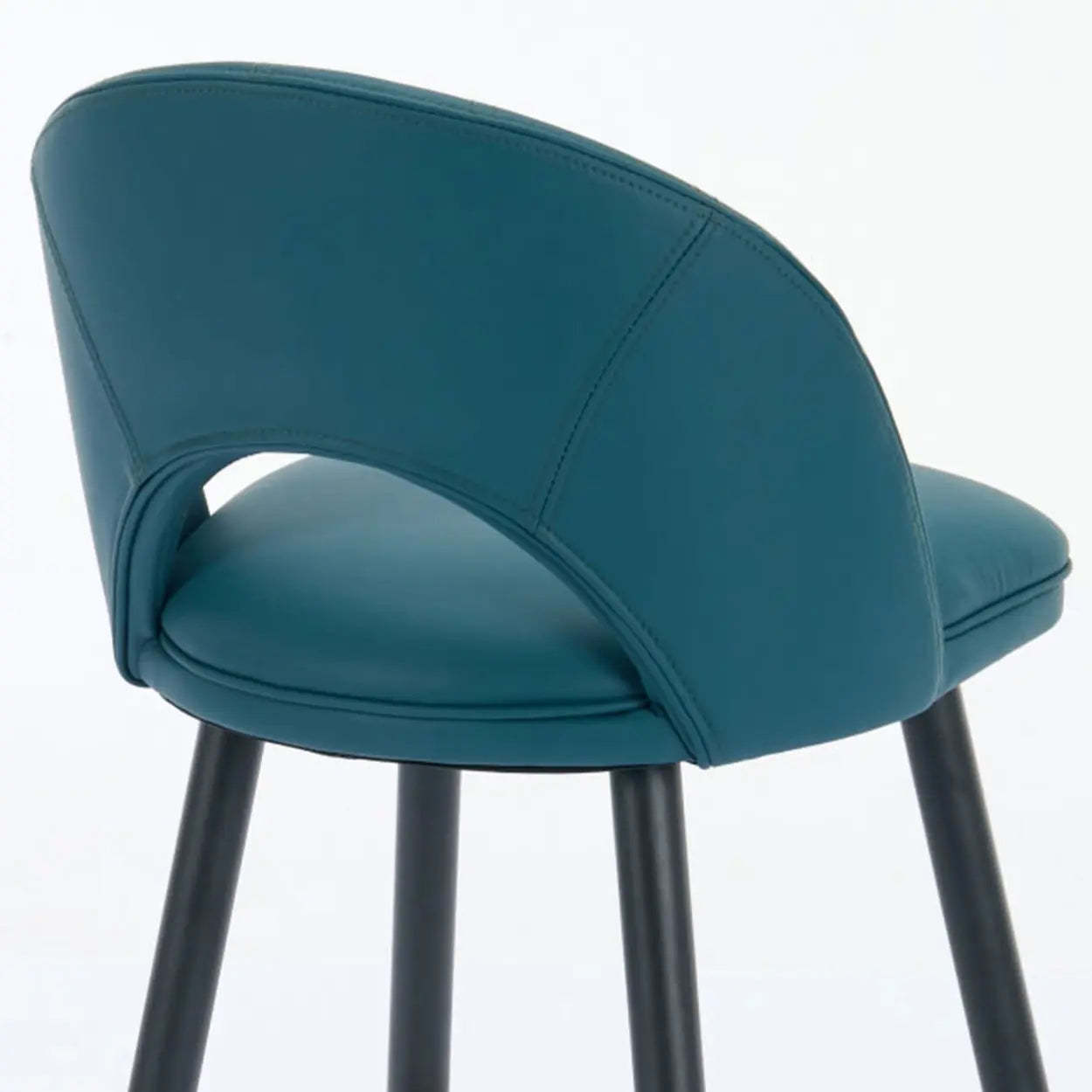 Contemporary Leather Curved Back Bar Stool