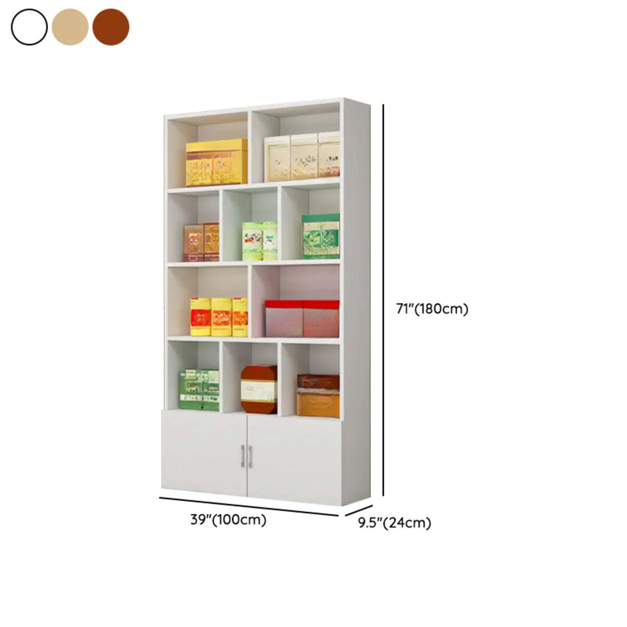 Contemporary Open Walnut Wine Cabinet — Teak