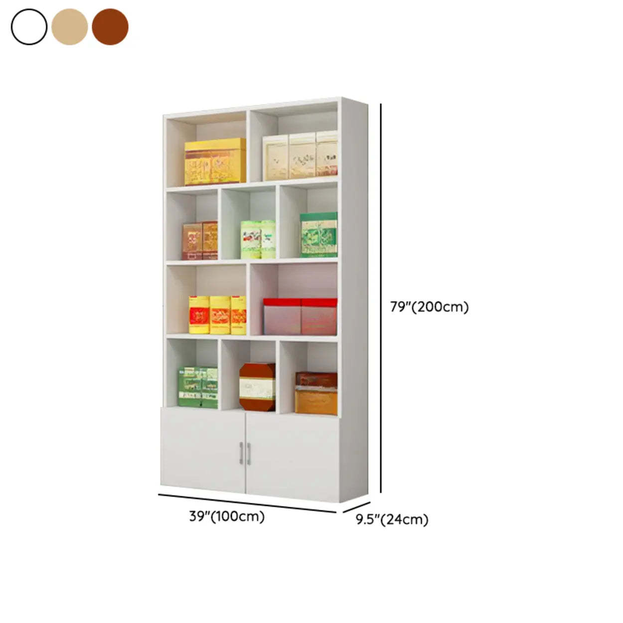 Contemporary Open Walnut Wine Cabinet
