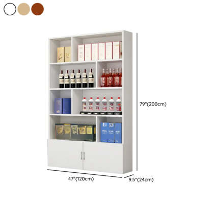 Contemporary Open Walnut Wine Cabinet