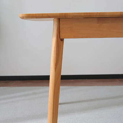 Contemporary Natural Wood Extendable Dining Table