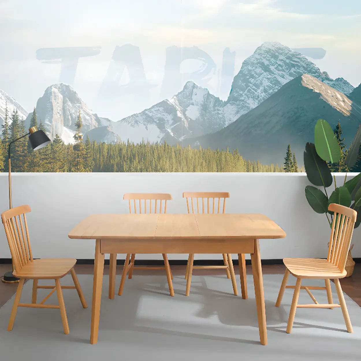 Contemporary Natural Wood Extendable Dining Table — Without Chairs
