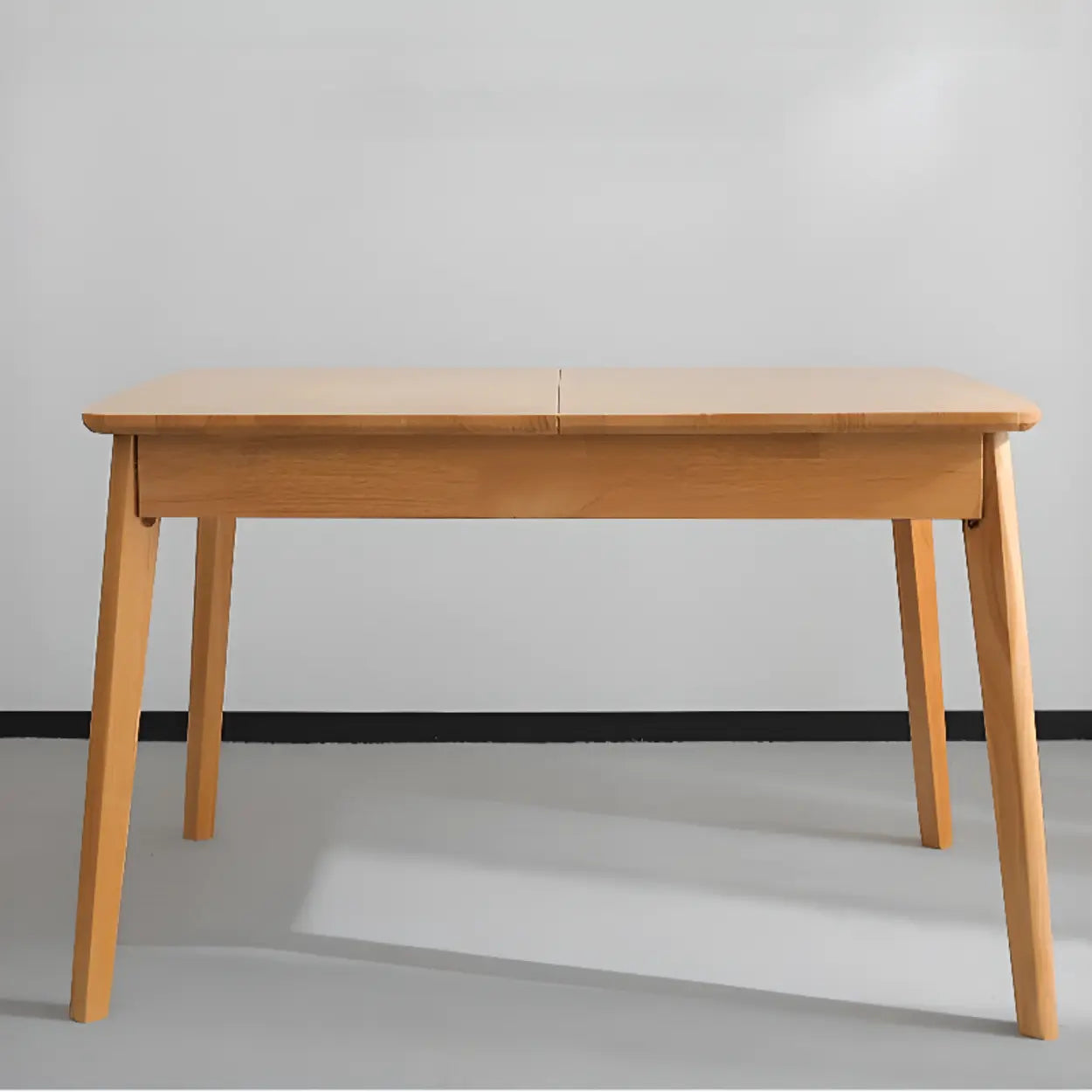 Contemporary Natural Wood Extendable Dining Table