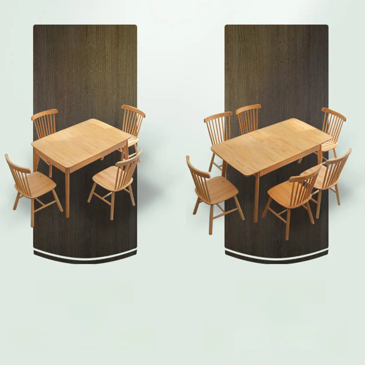 Contemporary Natural Wood Extendable Dining Table