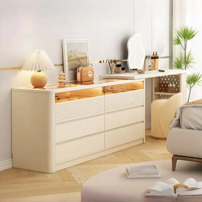 Contemporary Wood White Large Makeup Vanity