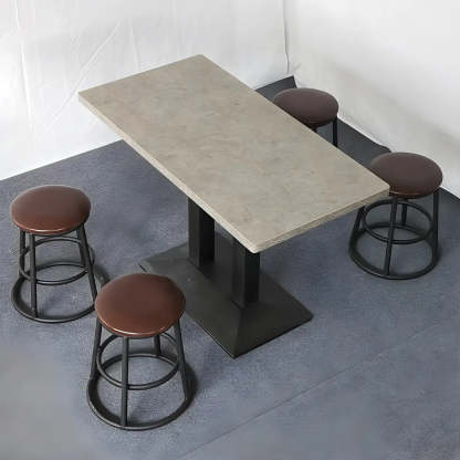 Black Wood Rectangular Dining Table — Black / Table Only