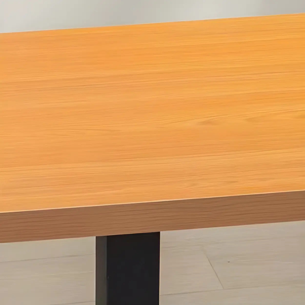 Black Wood Rectangular Dining Table — Black/ White / Table Only