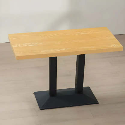 Black Wood Rectangular Dining Table — Natural Finish / Table Only