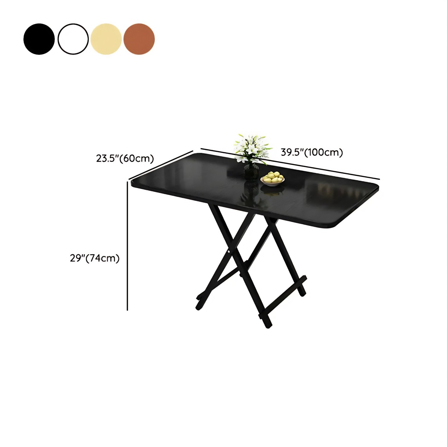 Contemporary Rectangular Folding Dining Table