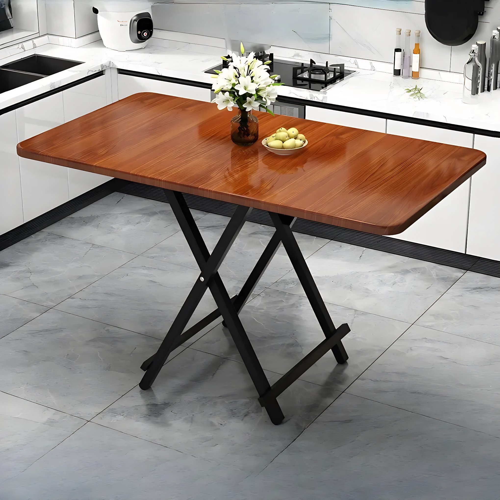 Contemporary Rectangular Folding Dining Table