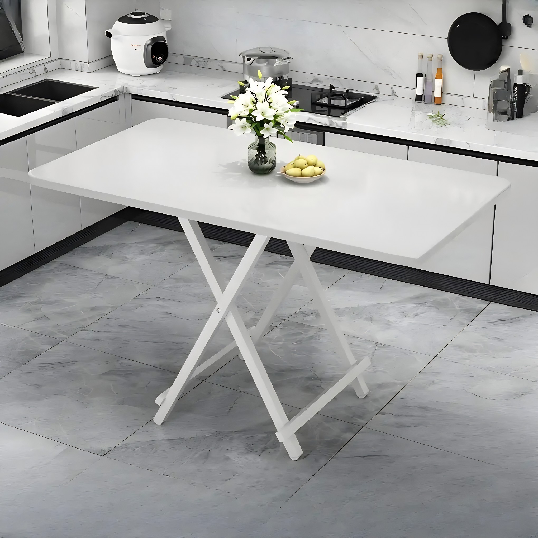Contemporary Rectangular Folding Dining Table