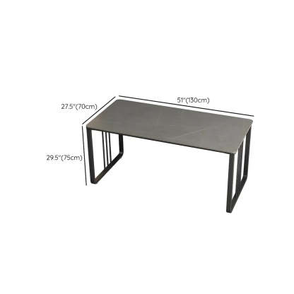 Contemporary Gray Stone Sled Writing Desk