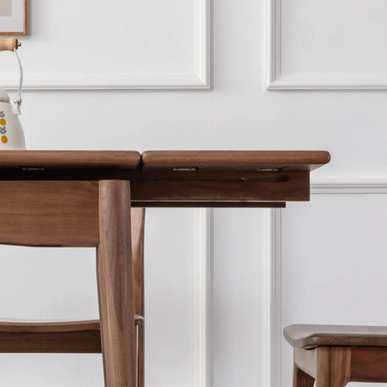 Contemporary Walnut Extendable Dining Table