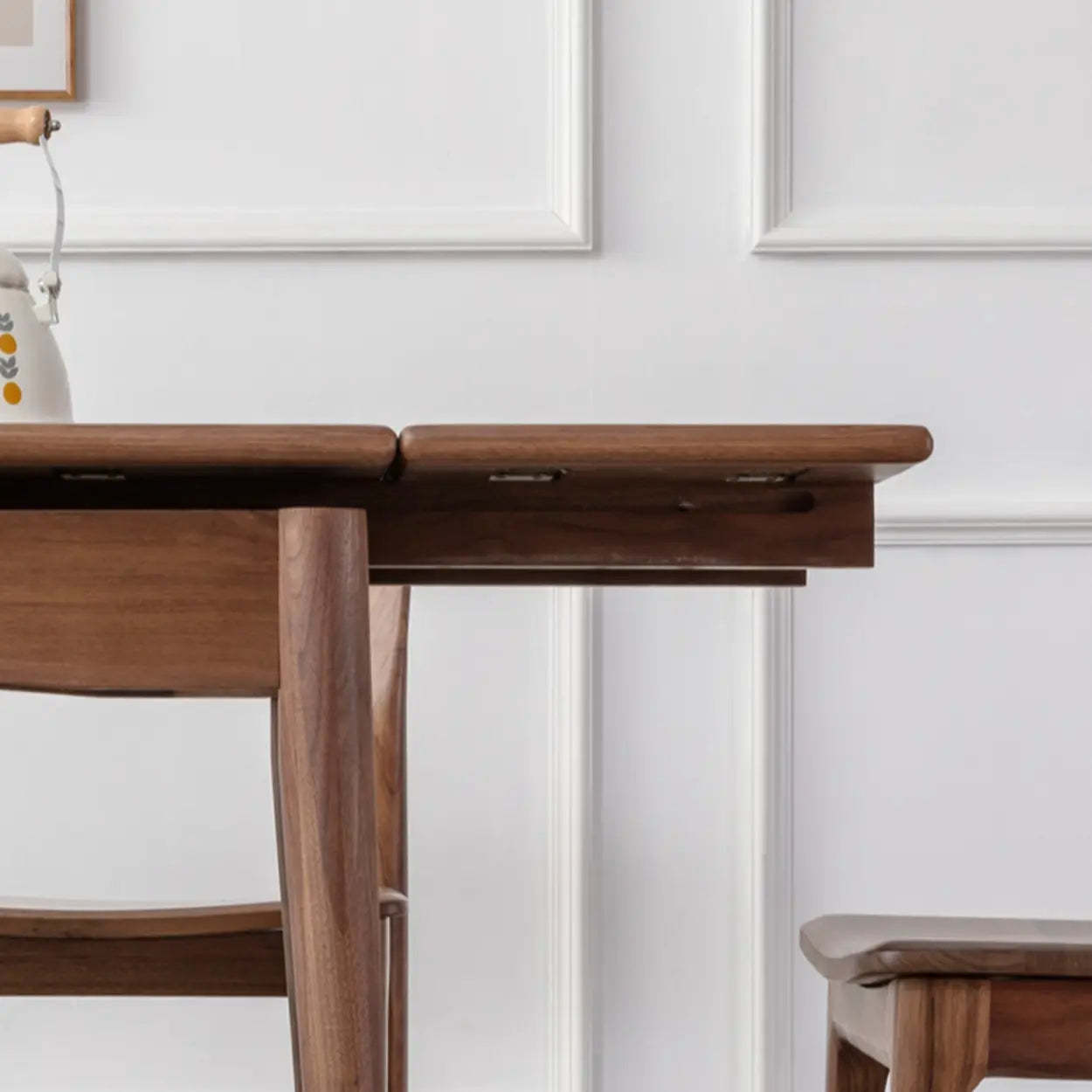 Contemporary Walnut Extendable Dining Table