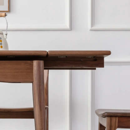 Contemporary Walnut Extendable Dining Table