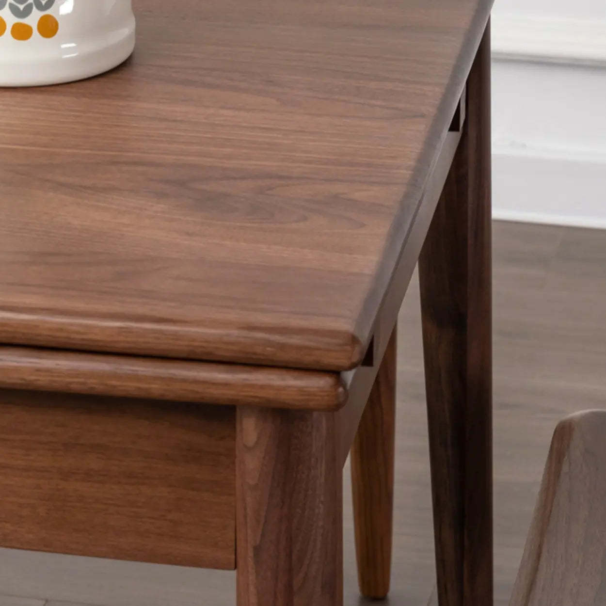 Contemporary Walnut Extendable Dining Table