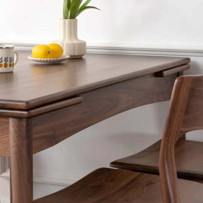 Contemporary Walnut Extendable Dining Table