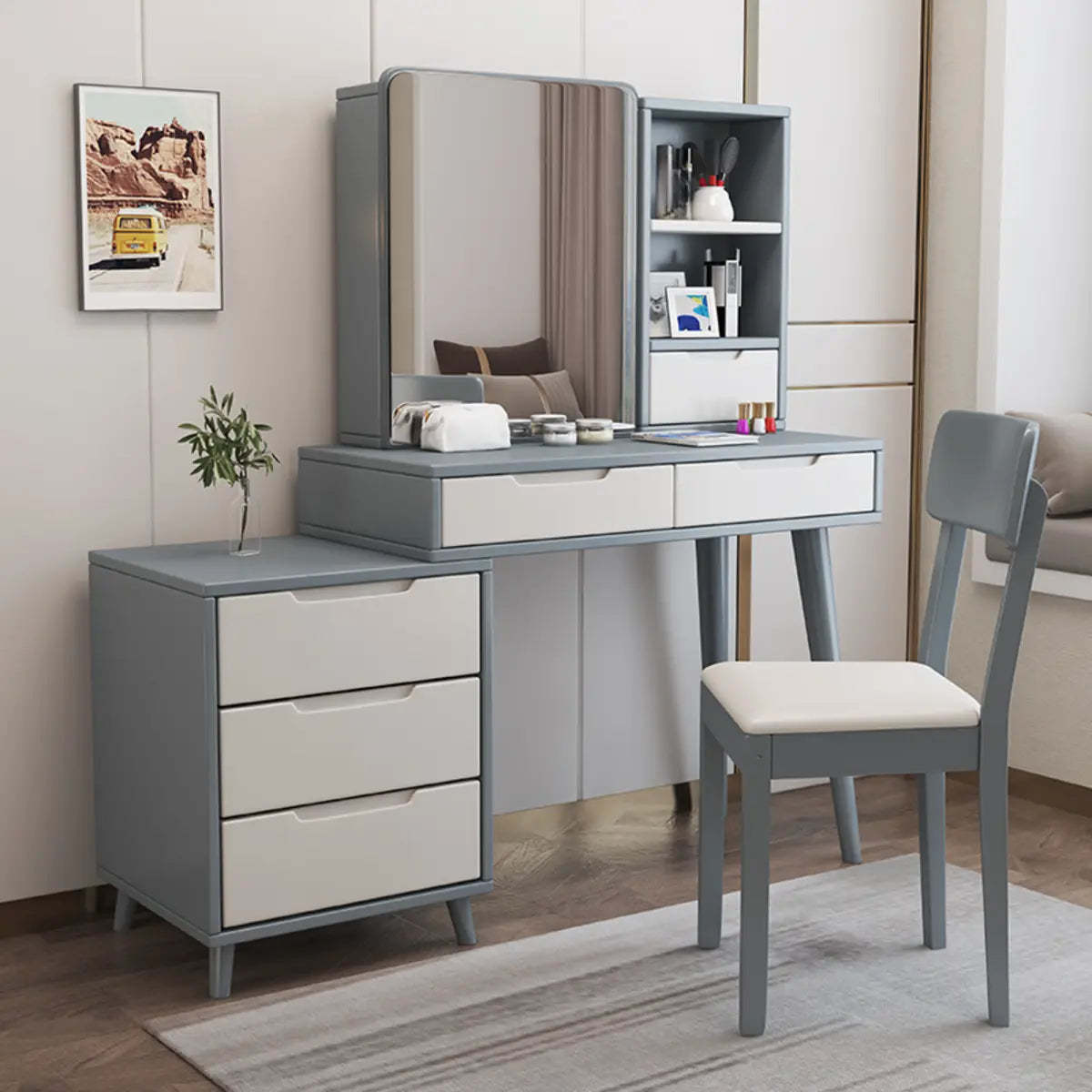 Vanity makeup wood makeup vanities for bedroom
