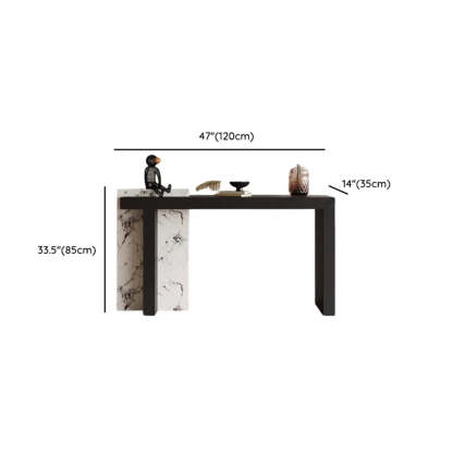 Contemporary Black Wood Entryway Console Table