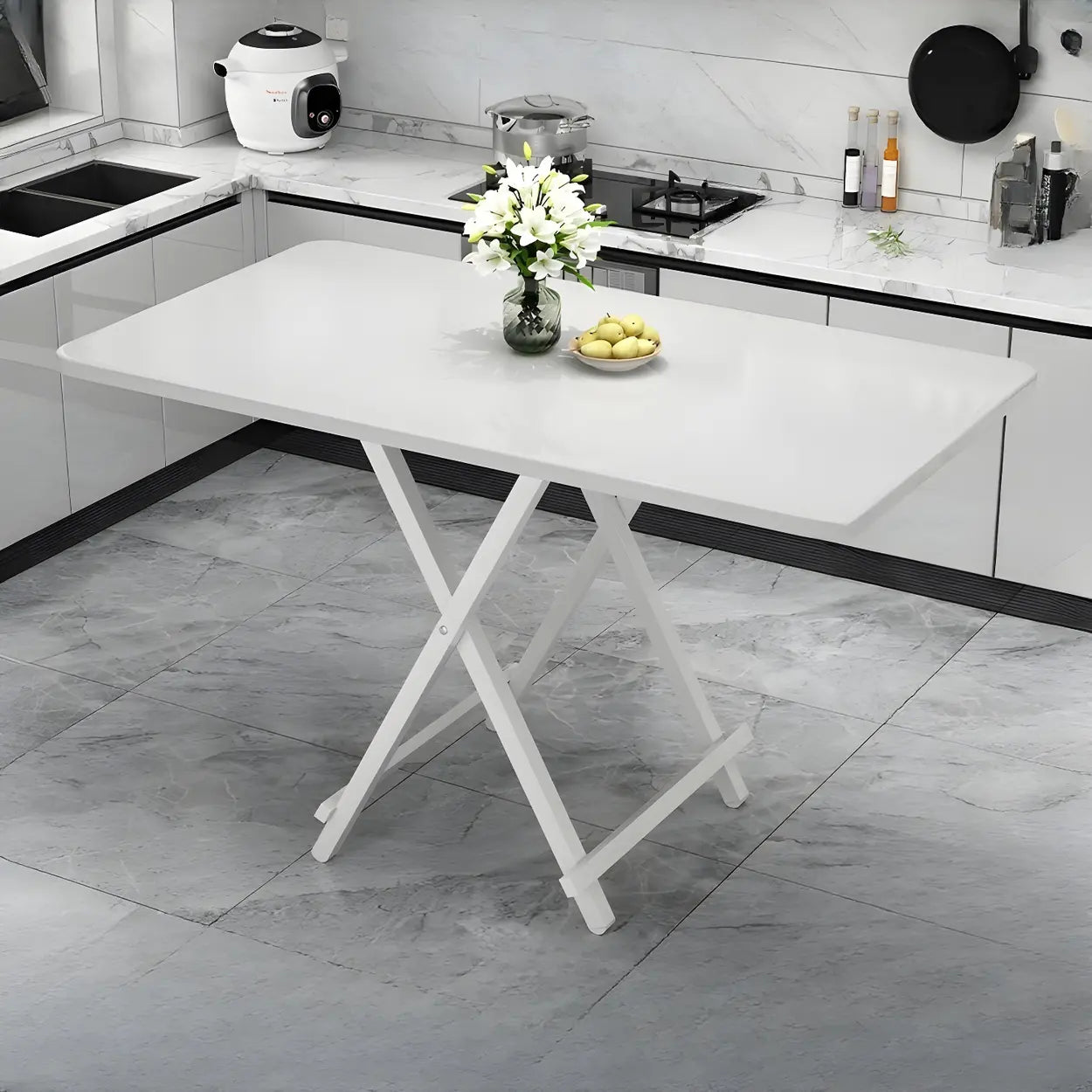 Contemporary Rectangular Folding Dining Table