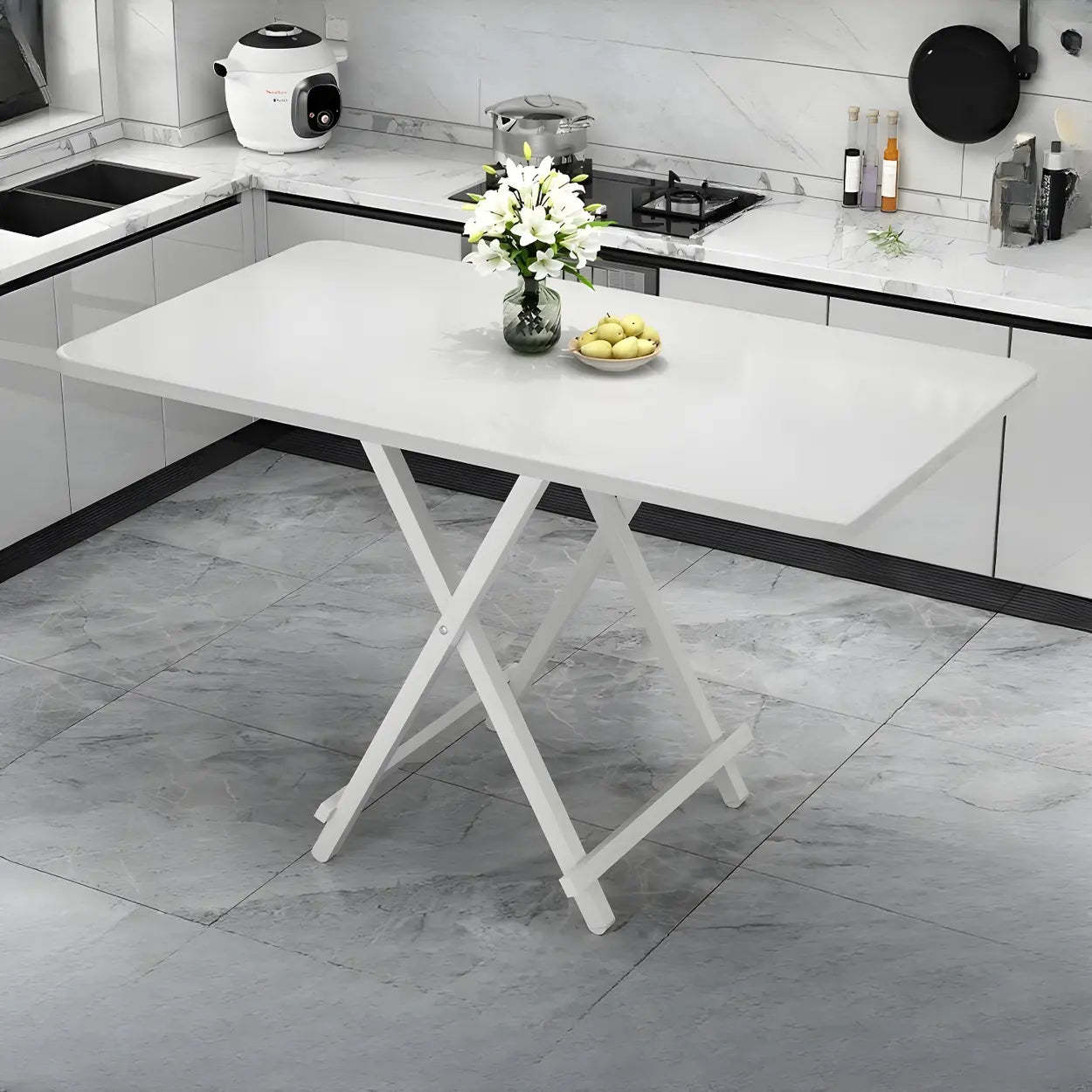 Contemporary Rectangular Folding Dining Table