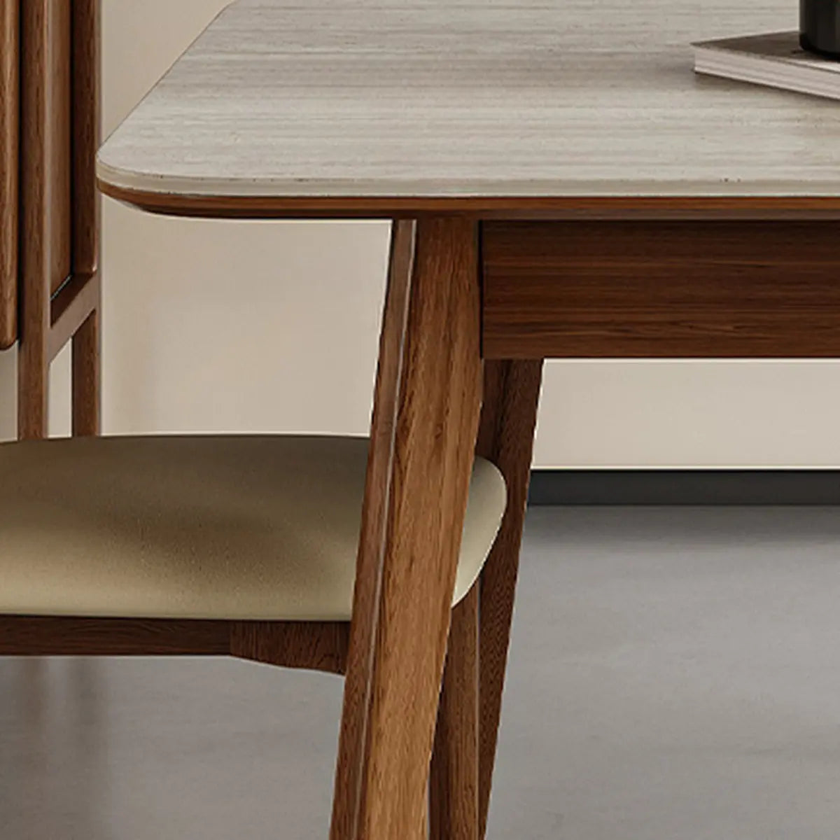 Contemporary Slate-Top Extendable Dining Table
