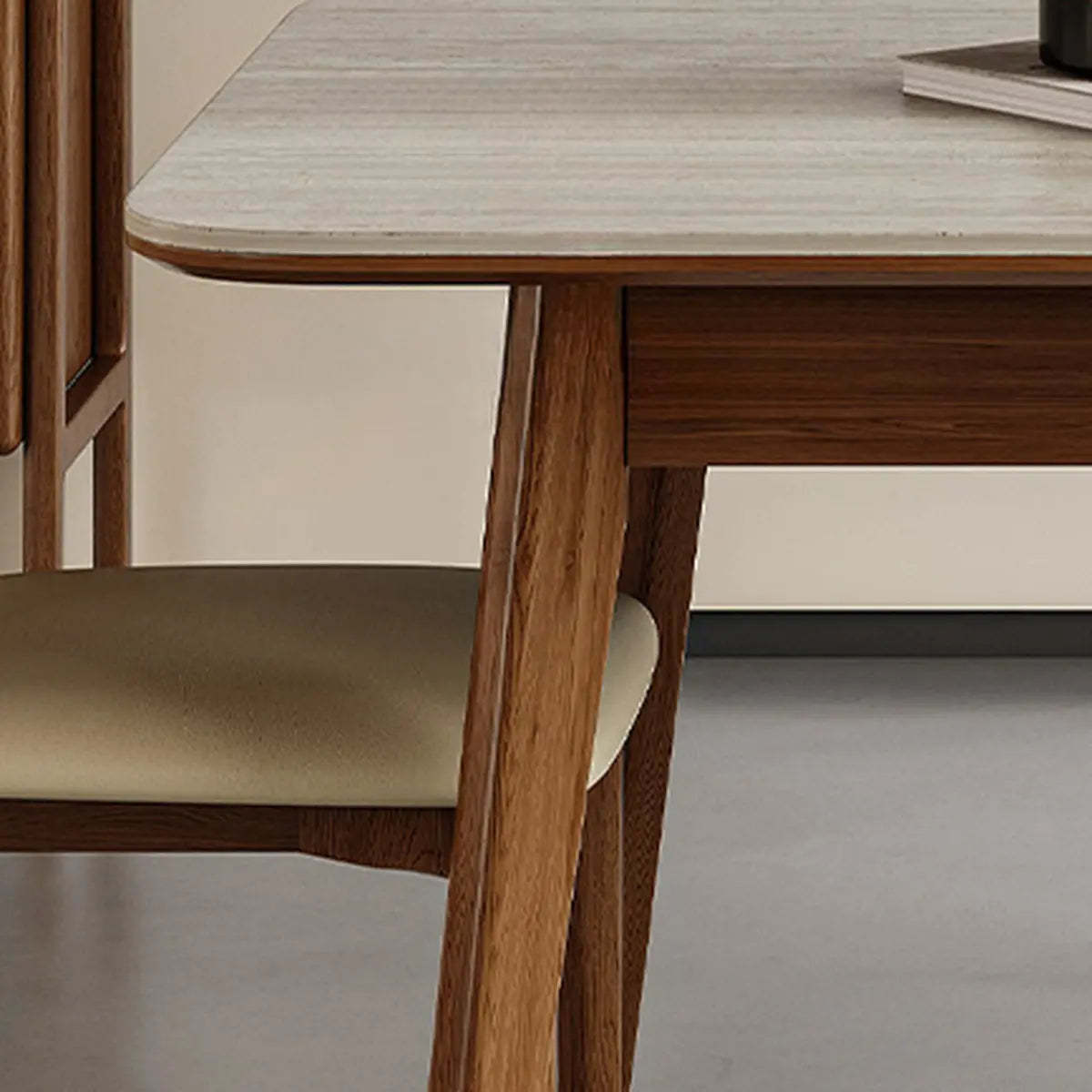 Contemporary Slate-Top Extendable Dining Table