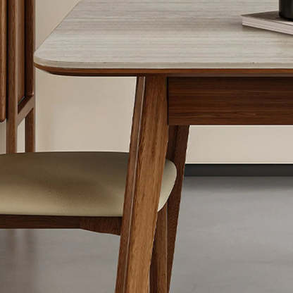 Contemporary Slate-Top Extendable Dining Table