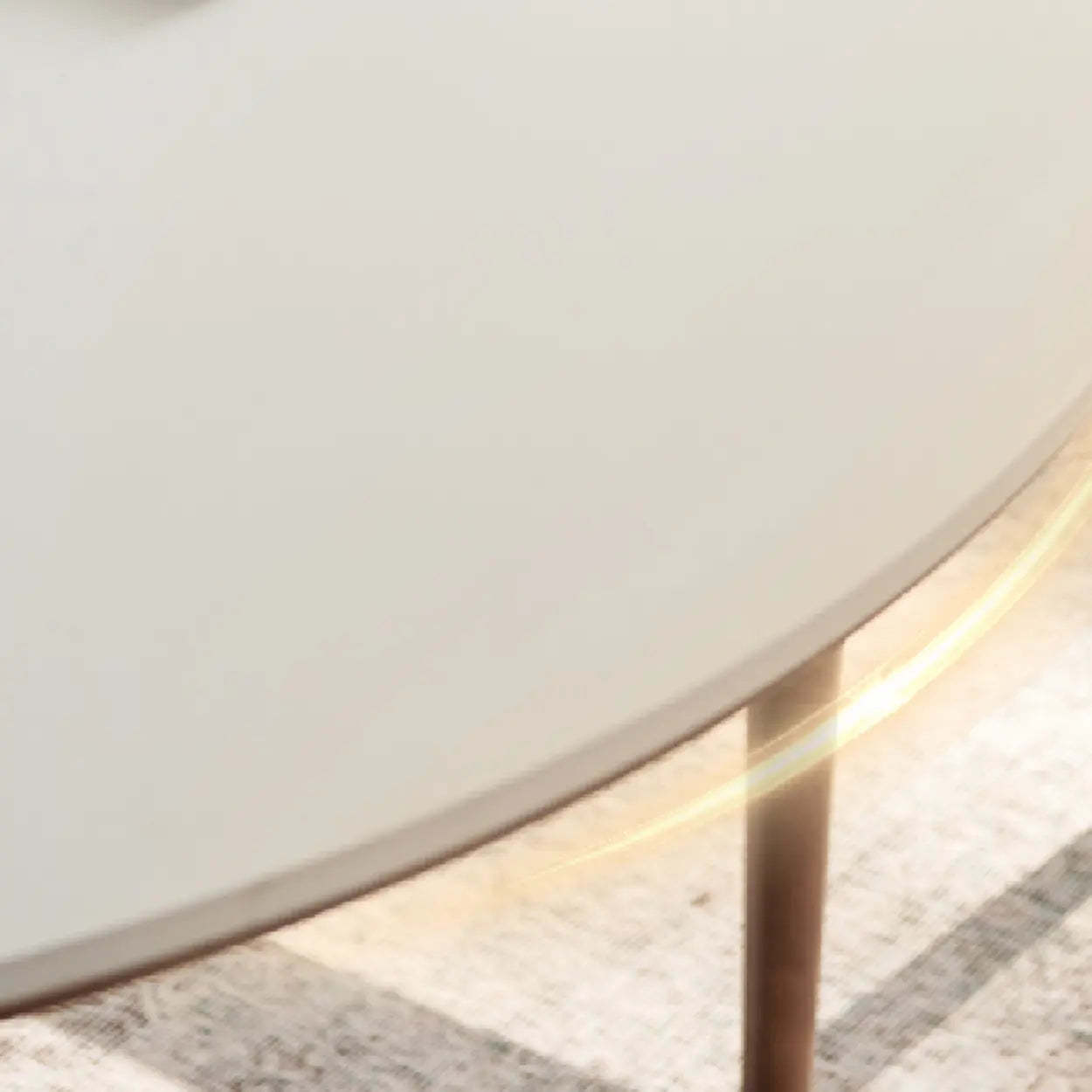 Contemporary Small Round Stone Wood Dining Table — Black / Table Only