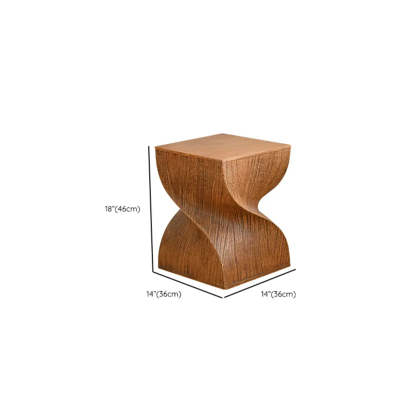 Contemporary Sculpted Twisted Pedestal Side Table