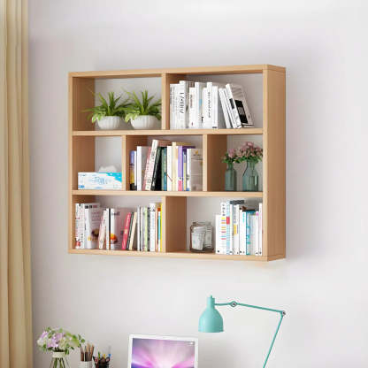 Wall-Mounted Rectangular Bookshelf