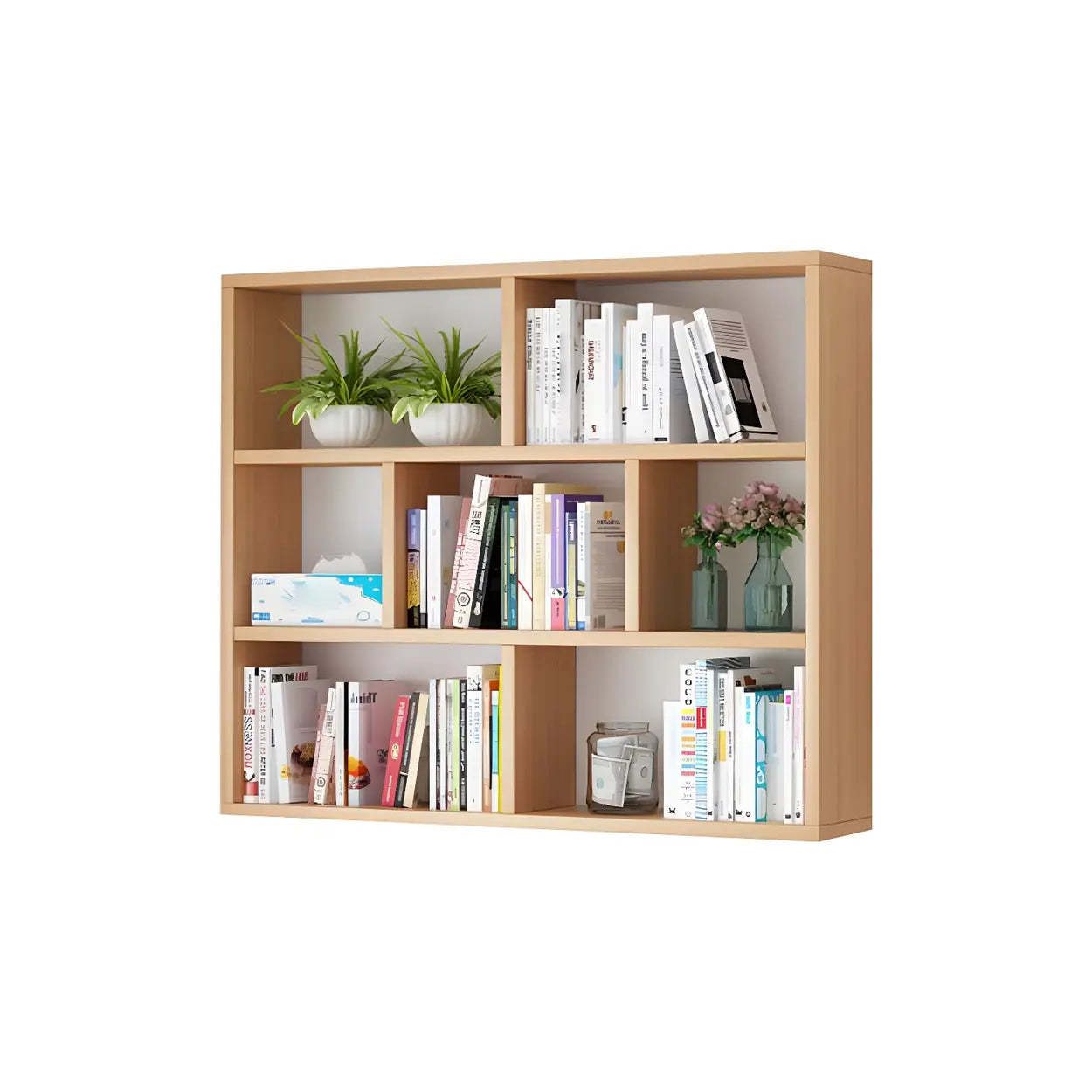 Wall-Mounted Rectangular Bookshelf