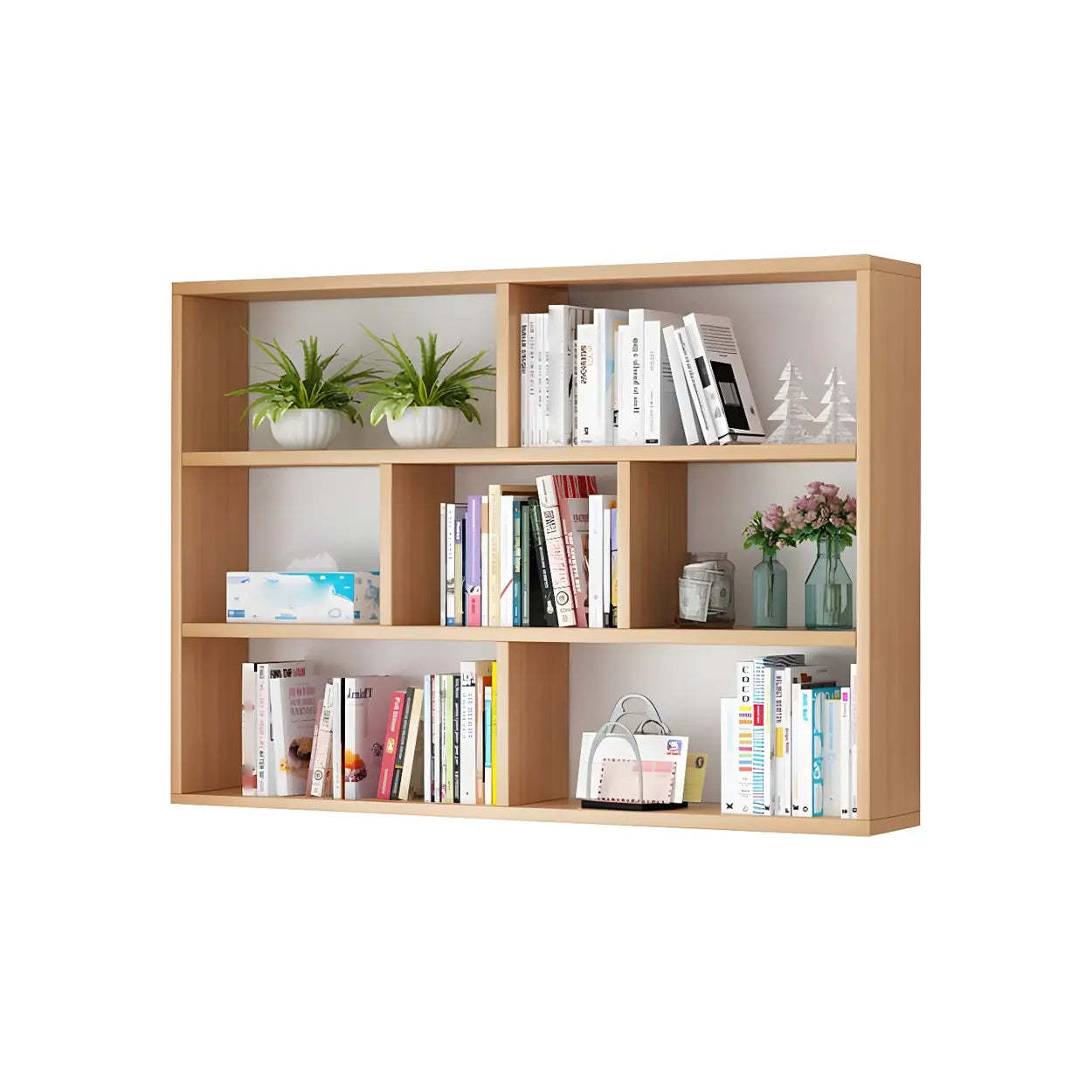 Wall-Mounted Rectangular Bookshelf