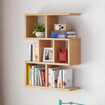 Wall-Mounted Rectangular Bookshelf