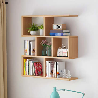 Wall-Mounted Rectangular Bookshelf
