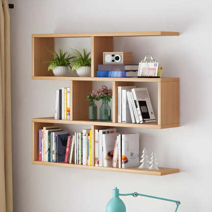 Wall-Mounted Rectangular Bookshelf