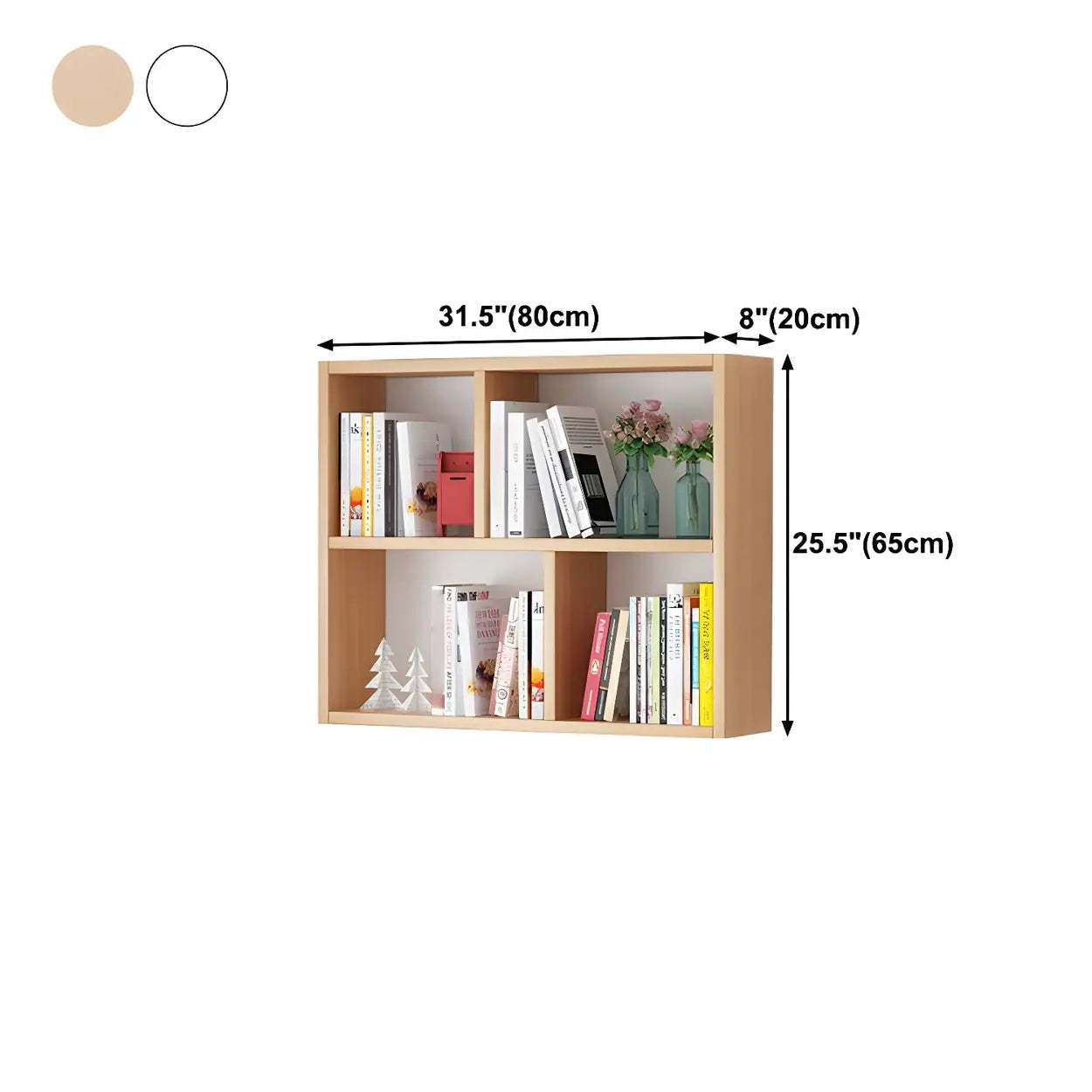 Wall-Mounted Rectangular Bookshelf