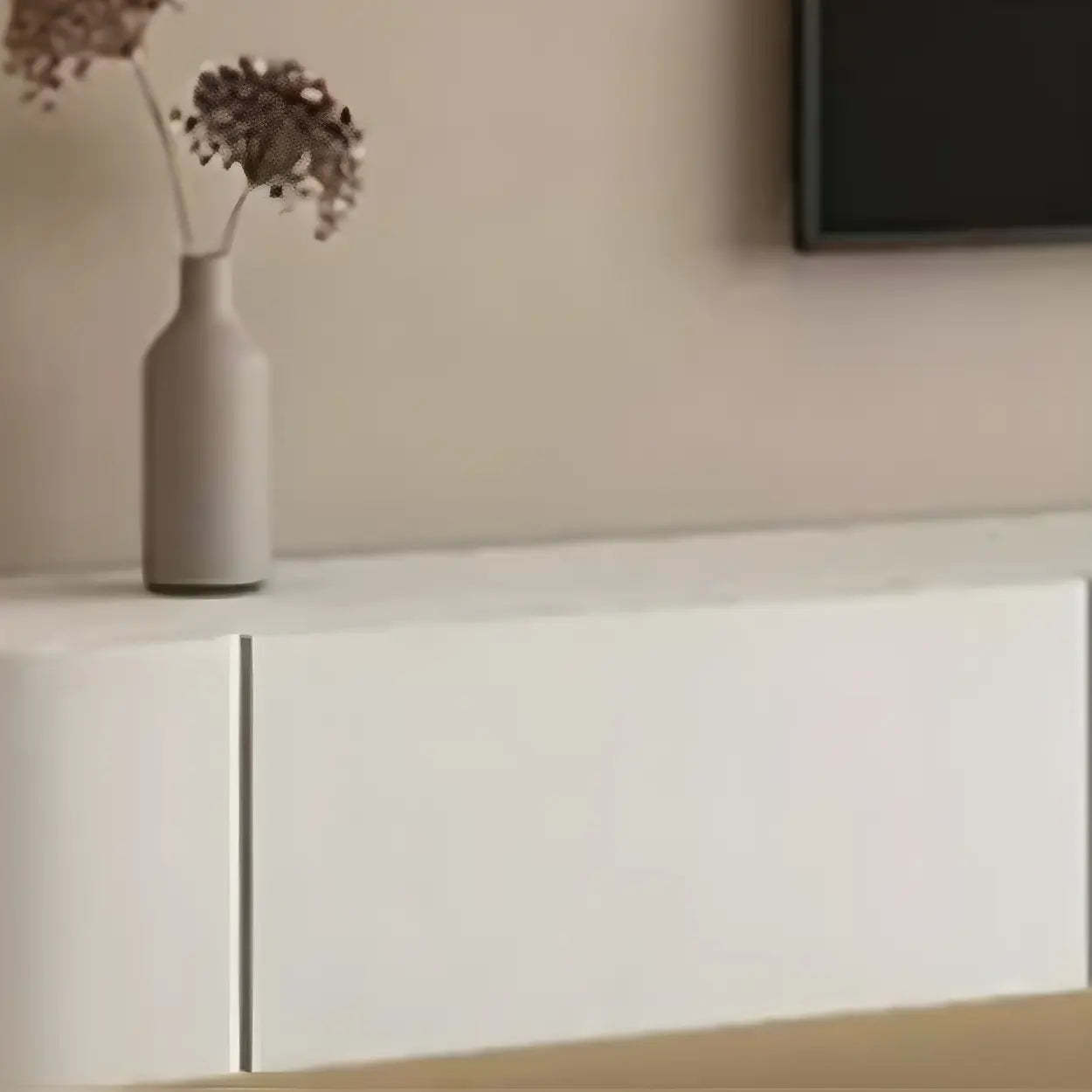 Wall-Mounted TV Stand with Cabinet