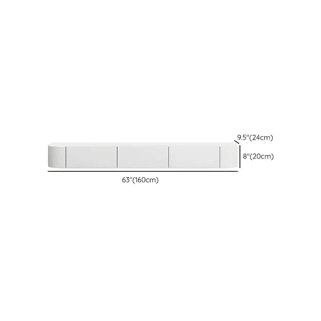 Wall-Mounted TV Stand with Cabinet