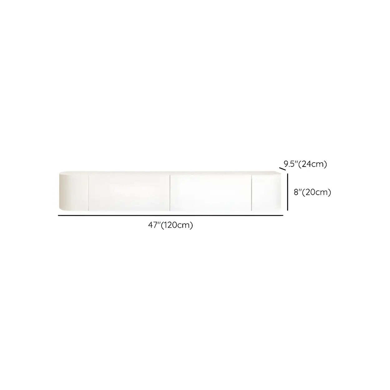 Wall-Mounted TV Stand with Cabinet