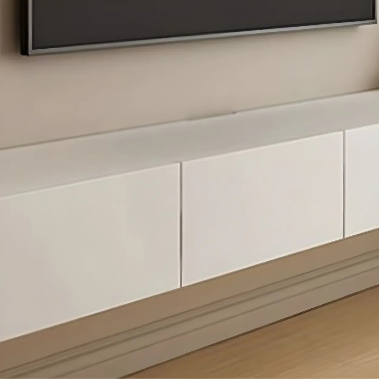 White wood stand storage tv stands - modern — 94.5"L x 9.5"W x 8"H