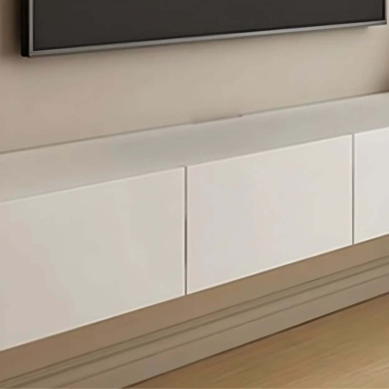 White wood stand storage tv stands - modern — 94.5"L x 9.5"W x 8"H