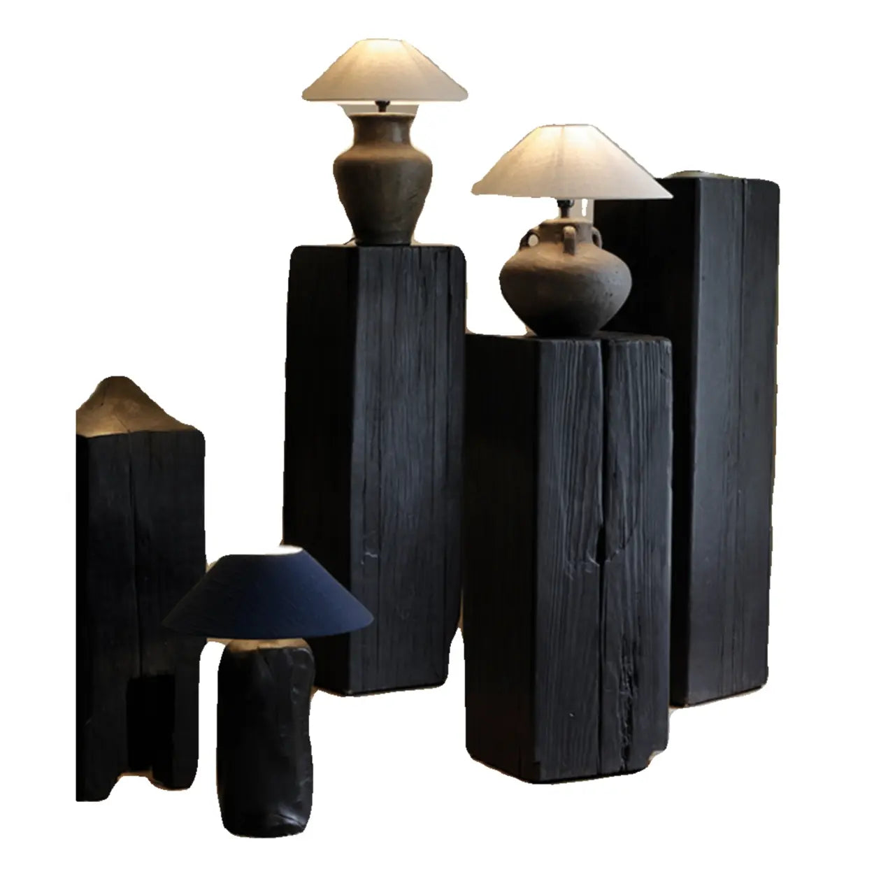 Block square wood glass display cabinets for bedroom