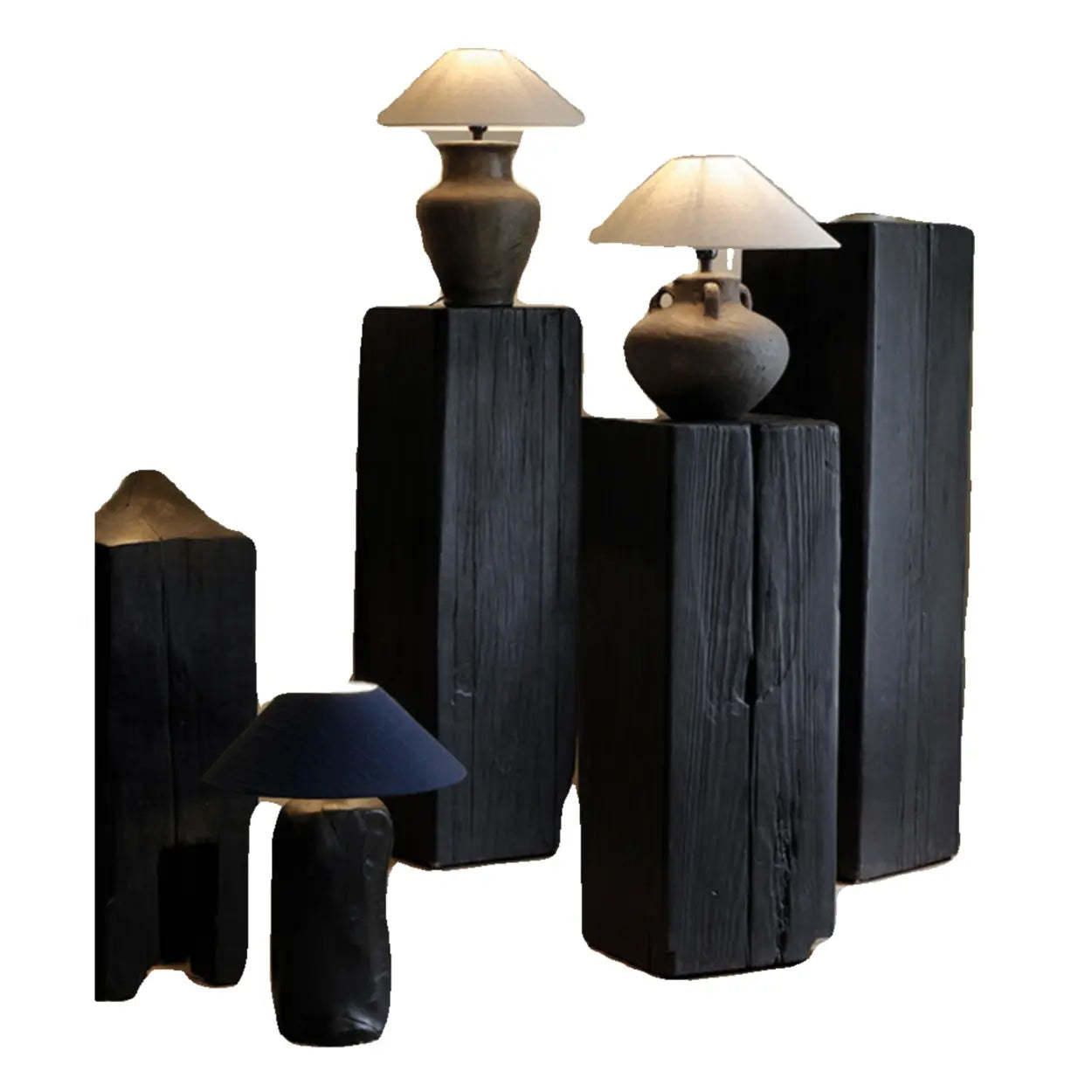 Block square wood glass display cabinets for bedroom