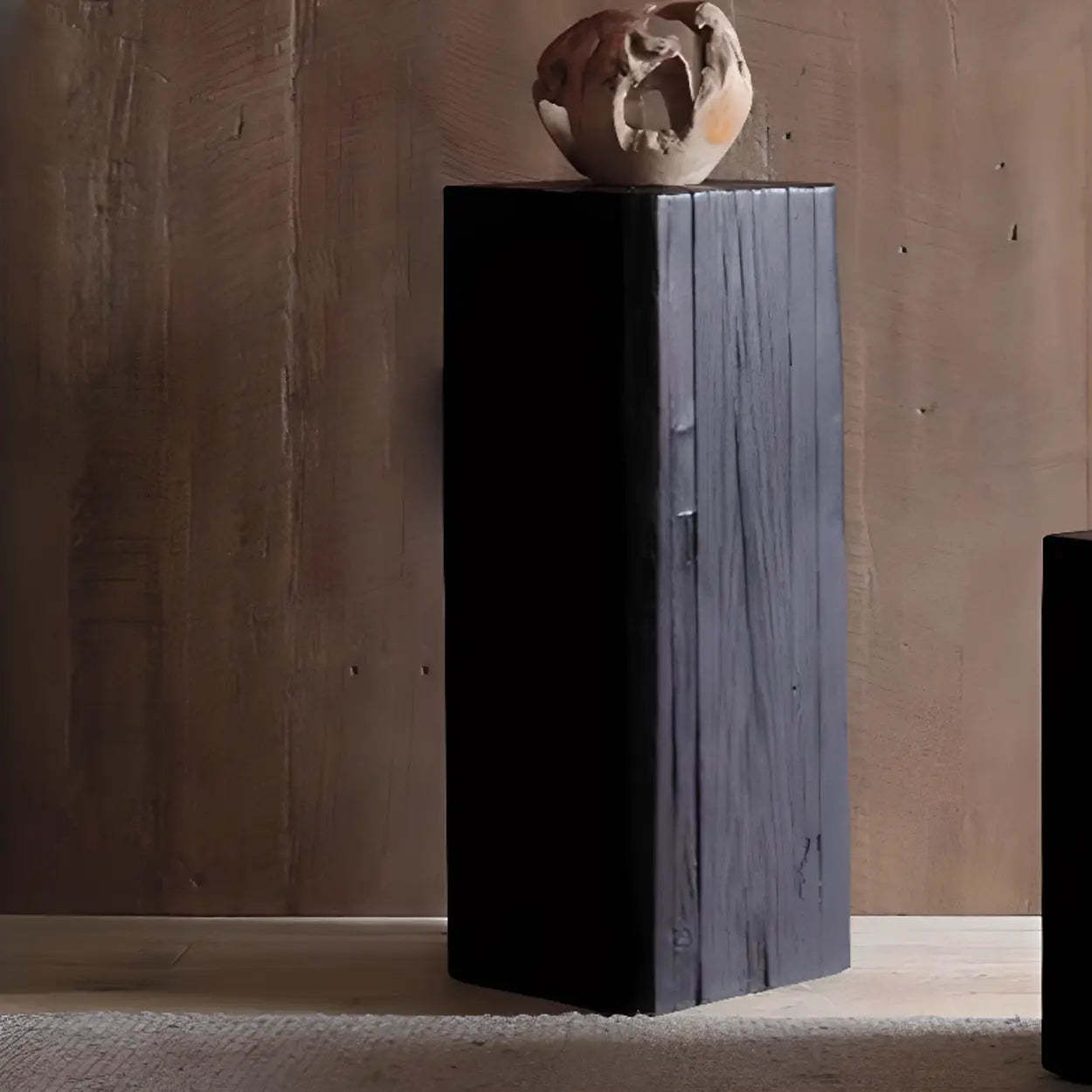 Wood glass square block display cabinets - modern